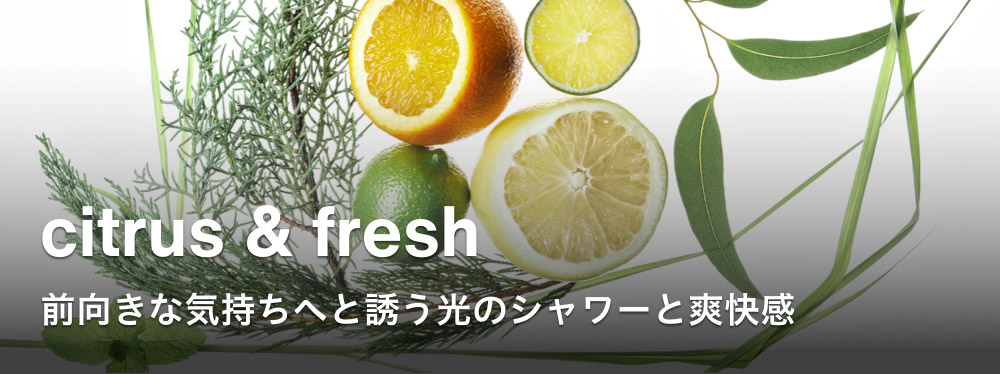 citrus & fresh 前向きな気持ちへと誘う光のシャワーと爽快感